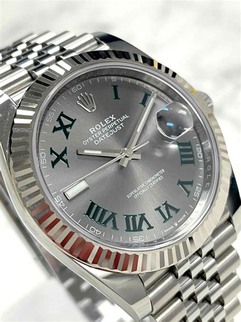 rolex wimbledon datejust 41mm|Rolex Wimbledon 41mm stainless steel.